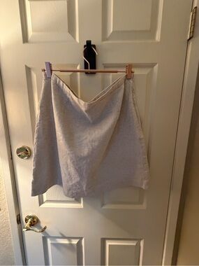 Banana Republic Cream Linen A-Line Skirt